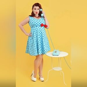 Lindy Bop Leda Swan Dress, VGUC, Size 5X